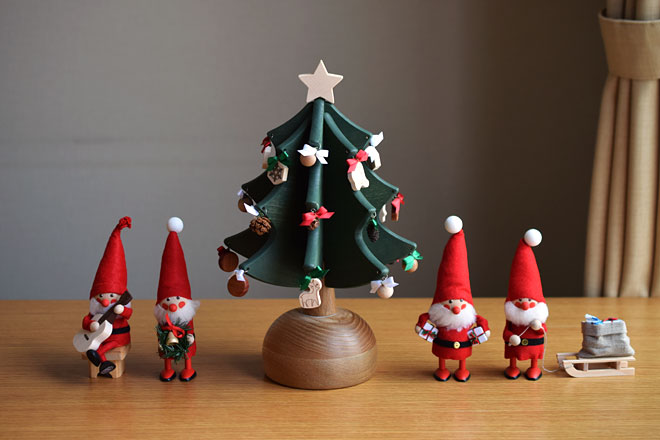 100%国産の、オルゴールクリスマスツリーが新登場しました。 - te-nori(てのり) ニッセとぬくもりの木の人形