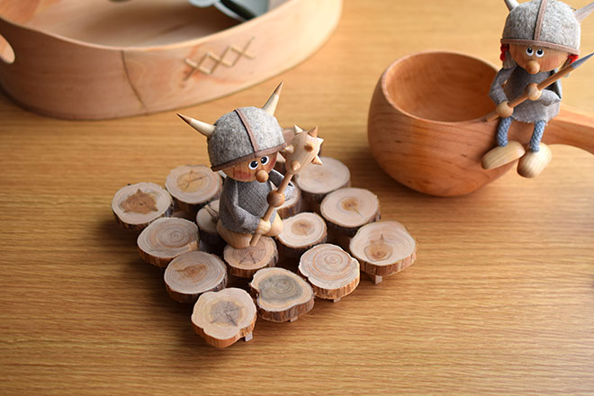 木製ポットマット「丸枝」