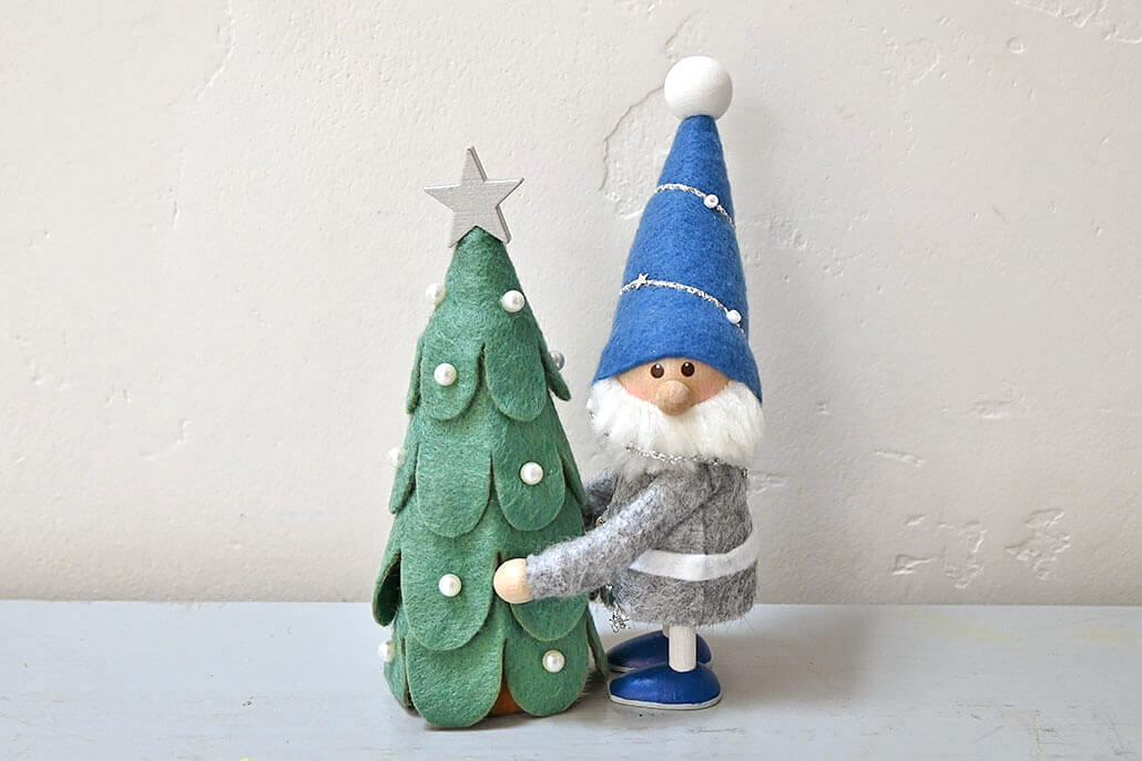 <★te-nori限定> ノルディカニッセ 冬の森のひと息!ハグサンタ & ツリーの大人可愛い北欧カラーセット