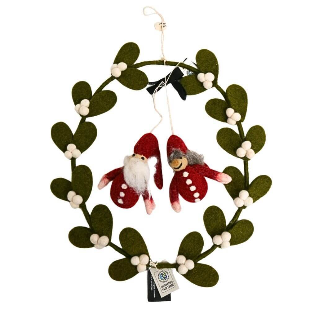 妖精のカップルとヤドリギリースLセット