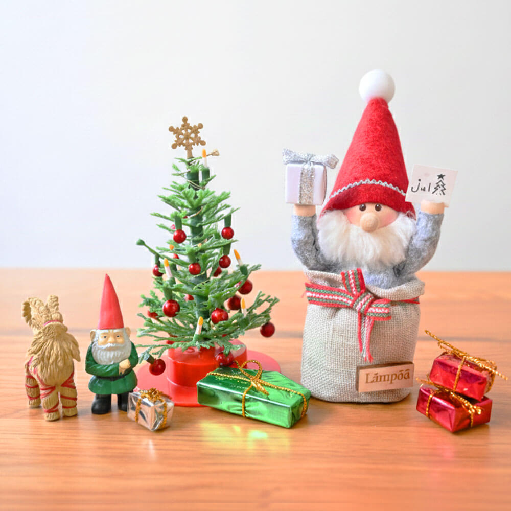 ＜★te-nori限定＞ ノルディカニッセ　北欧の小さな仲間たちと、プレゼント袋に入ったサンタの祝福クリスマスセット