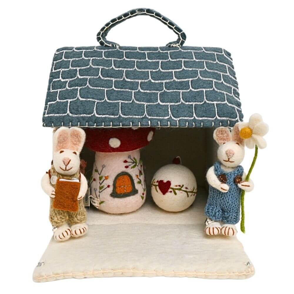 ドールハウス 青い屋根