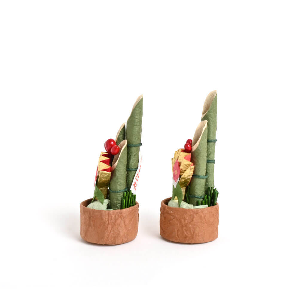 ＜★te-nori限定＞ ノルディカニッセ　プレゼント袋に入ったサンタさんと迎える、ミニチュア門松の迎春セット