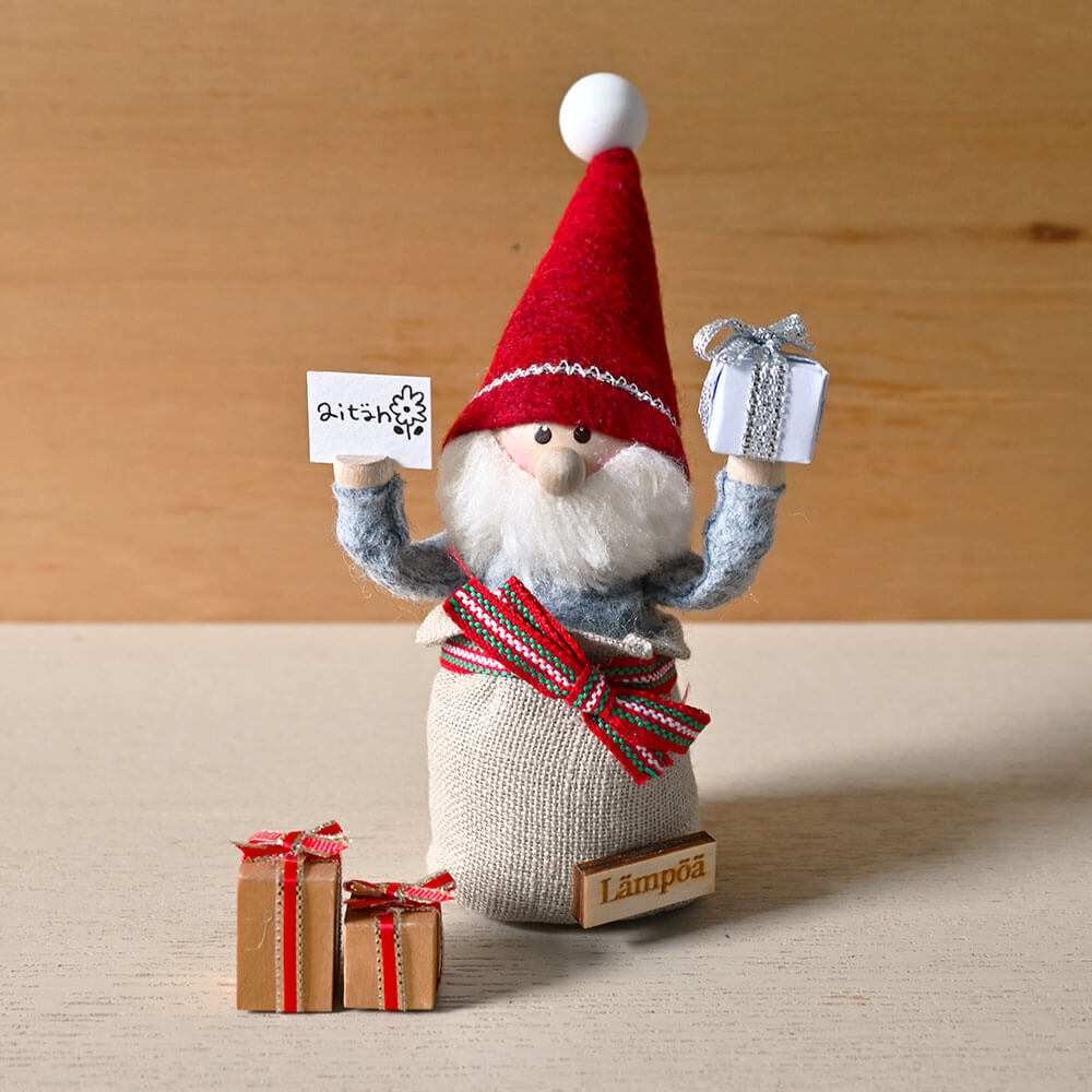 ＜★te-nori限定＞ ノルディカニッセ　おっちょこちょいサンタのクリスマスの準備セット（赤いリボンのプレゼント）