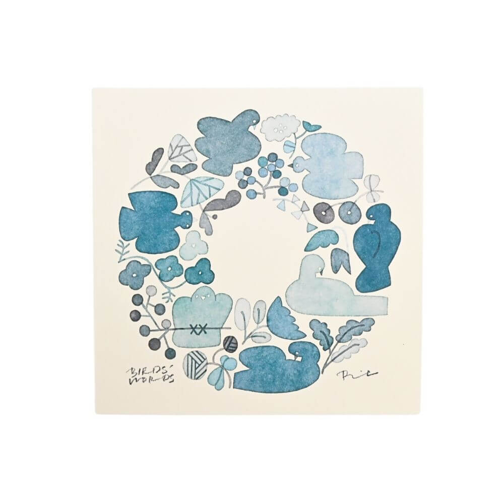 ポスター 15cm / WREATH　ブルー