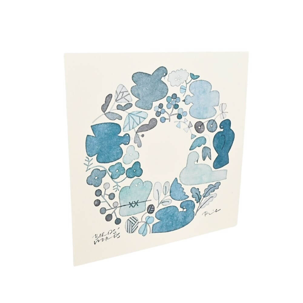 ポスター 15cm / WREATH　ブルー