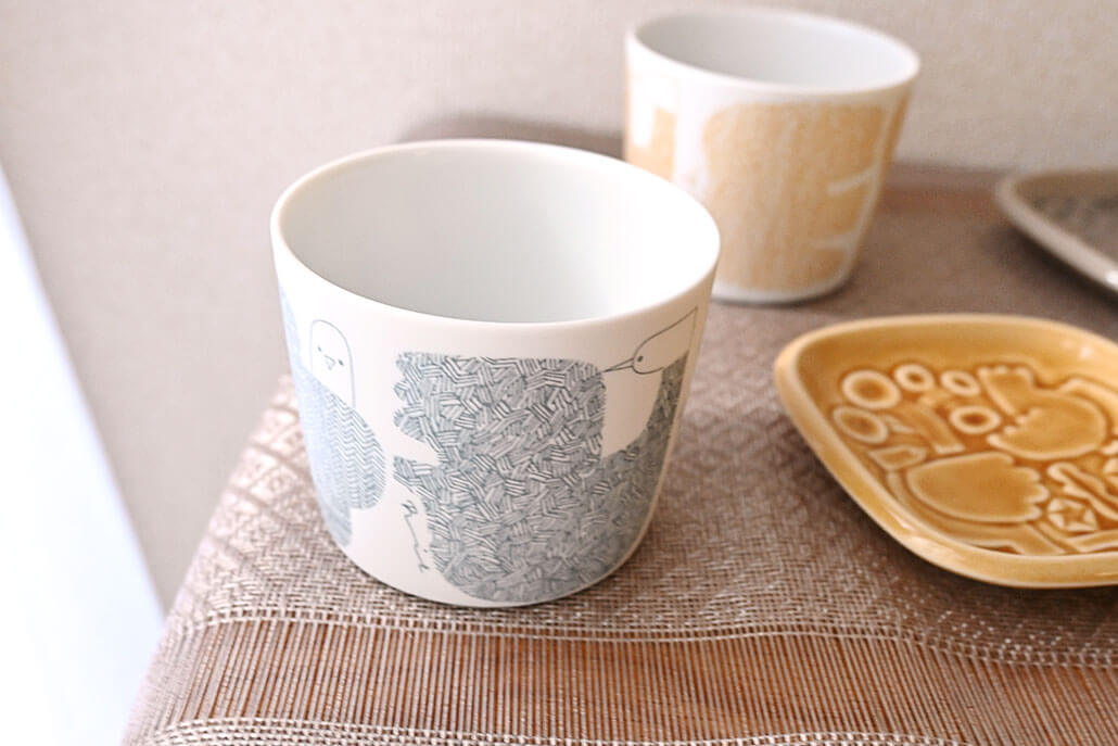 DAY BY DAY CUP [BIRD] グレー