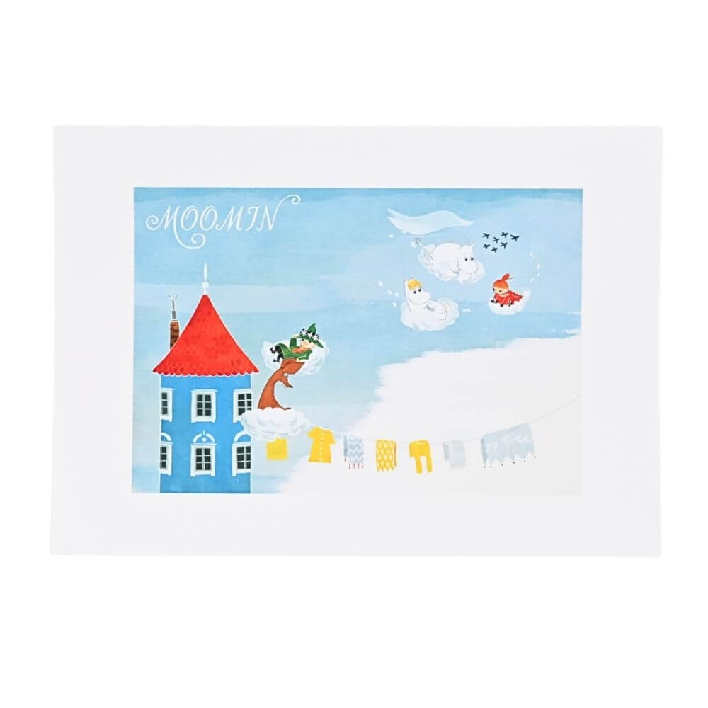 ポスター 21×30 Moomin Cloud Surfing