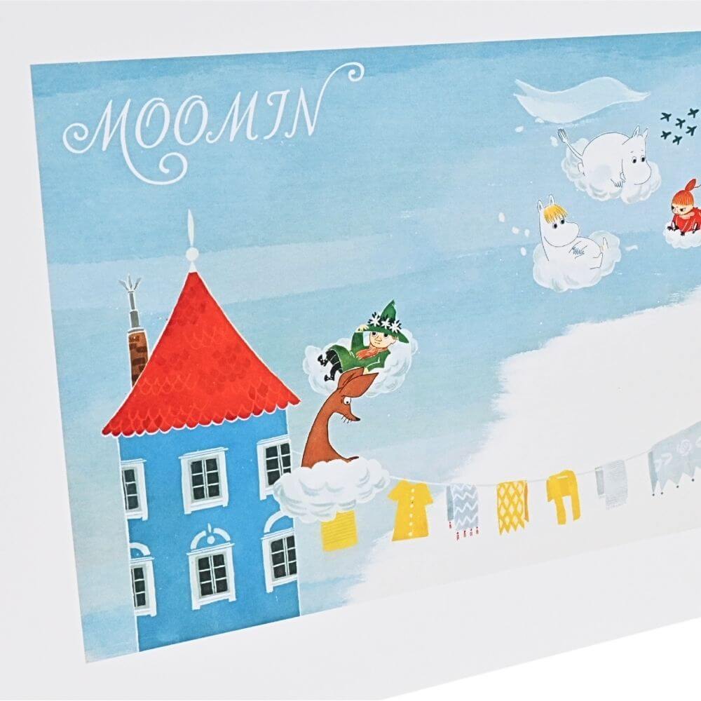 ポスター 21×30 Moomin Cloud Surfing