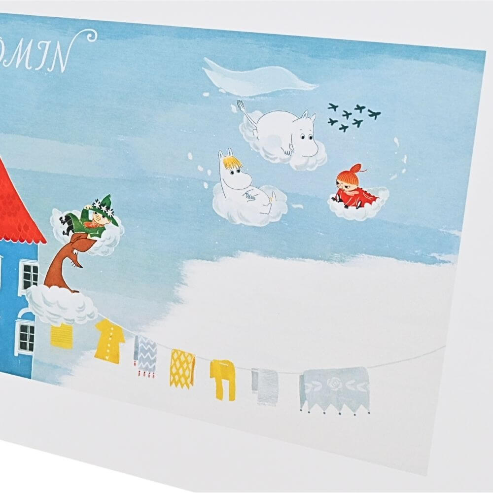 ポスター 21×30 Moomin Cloud Surfing