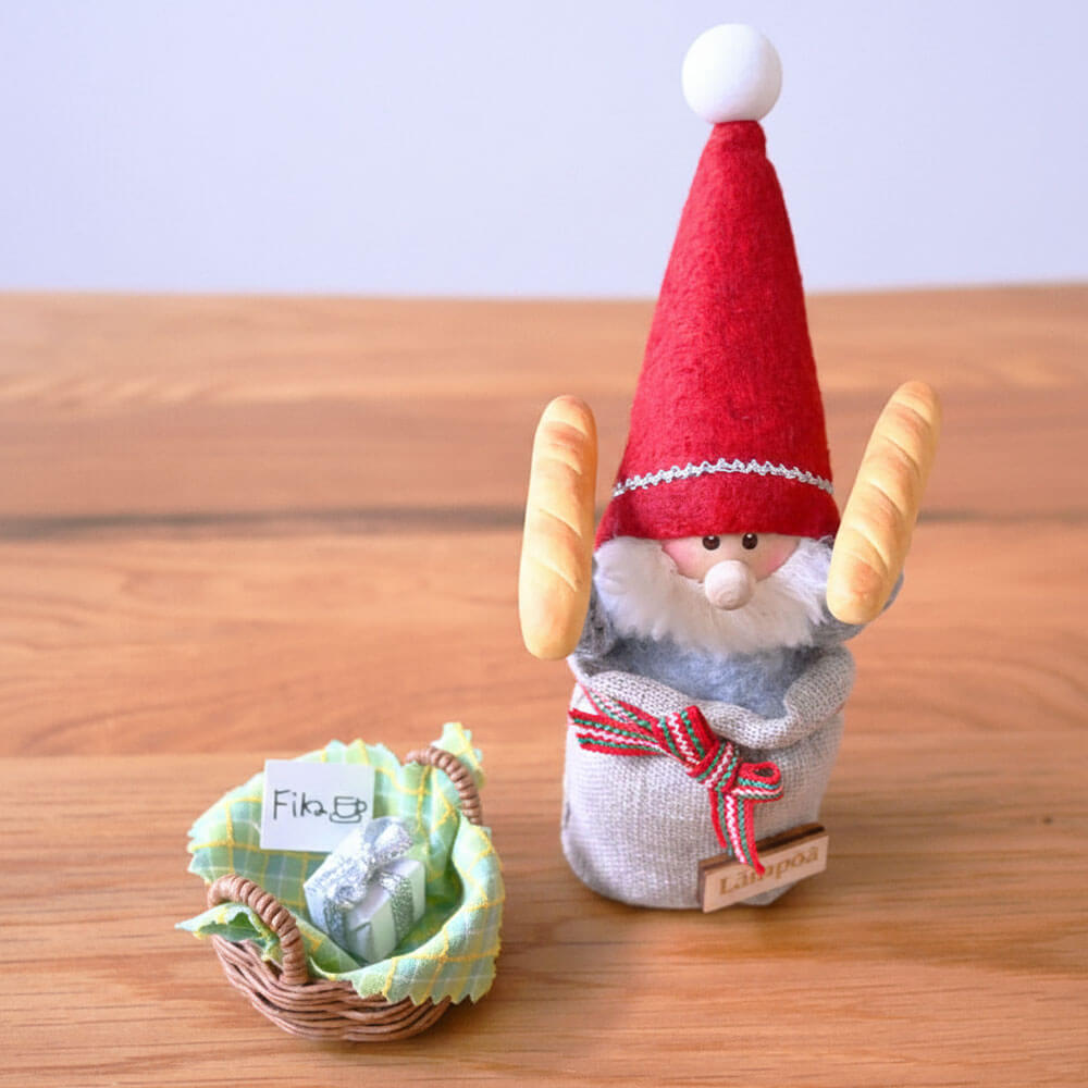 ＜★te-nori限定＞ ノルディカニッセ　北欧の小さなパン屋さん！ お腹も心も満たす、袋に入ったサンタさんの至福の時セット（フランスパン）