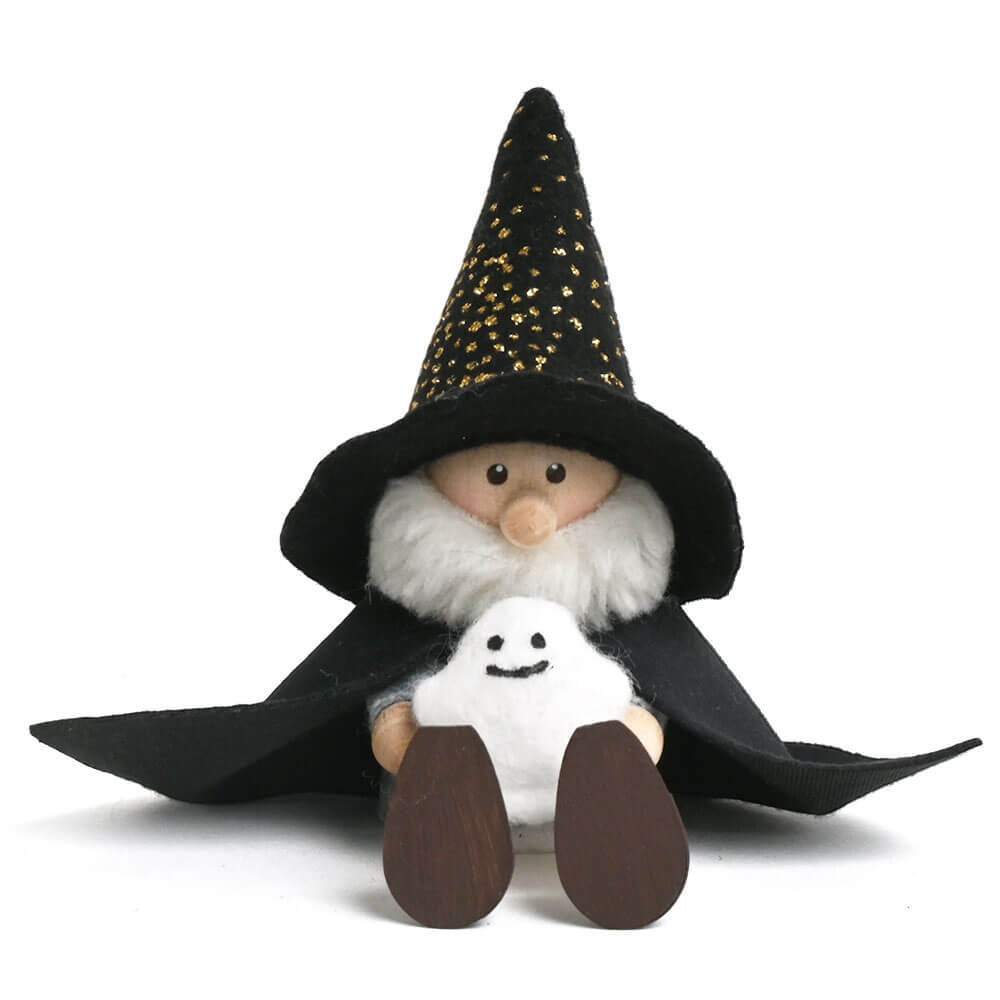 ハロウィン　おばけを抱えたキラキラ帽子の魔法使いサンタ　te-nori限定　ノルディカニッセ【10月上旬～下旬以降発送予定】