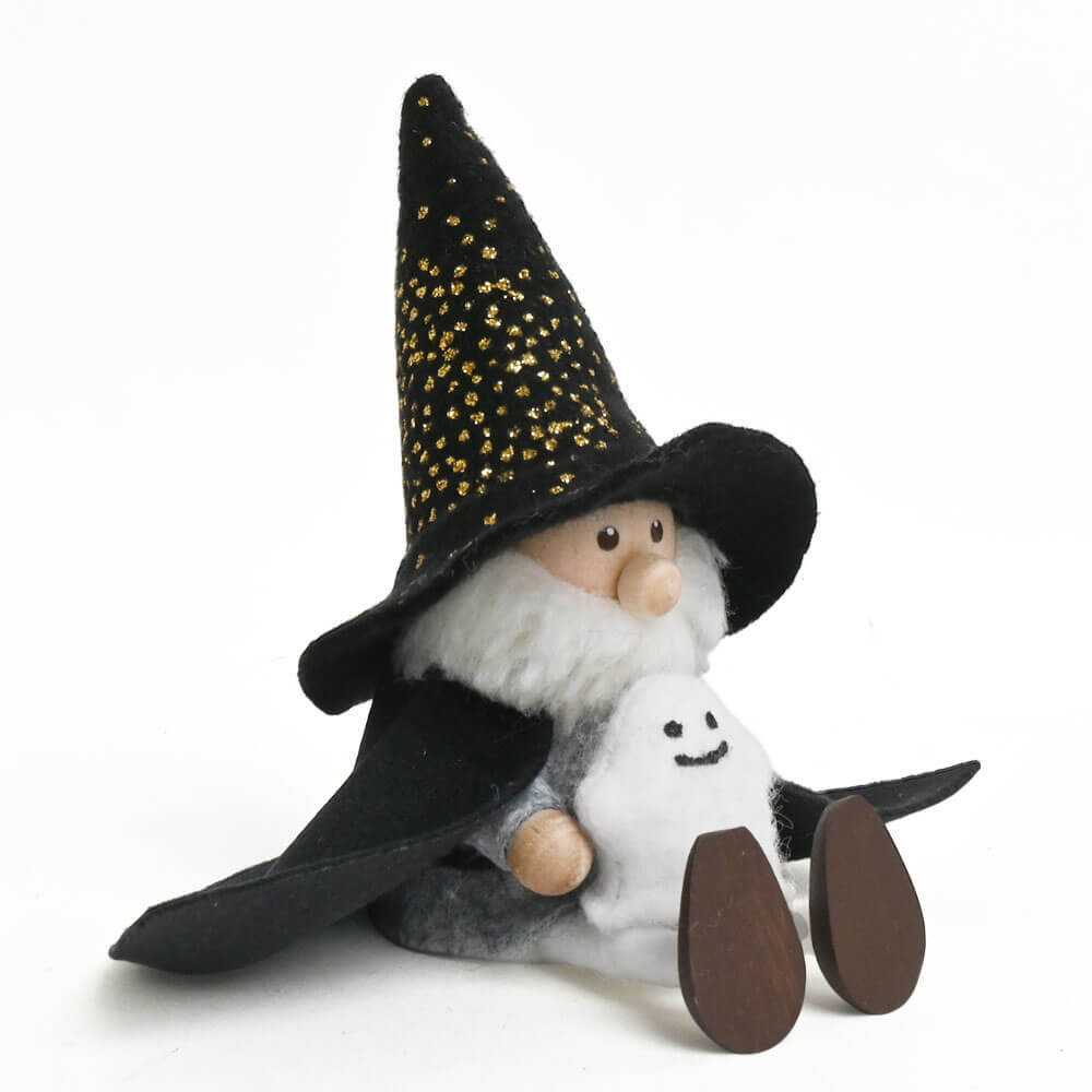 ハロウィン　おばけを抱えたキラキラ帽子の魔法使いサンタ　te-nori限定　ノルディカニッセ【10月上旬～中旬発送予定】