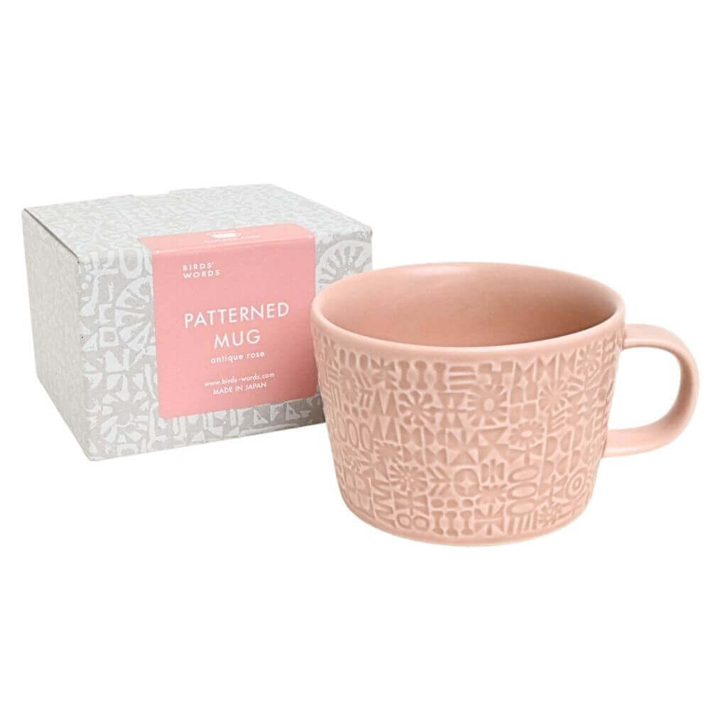 使うほど好きになる、PATTERNED MUGペアセット（アンティークローズ・スコールグレー）
