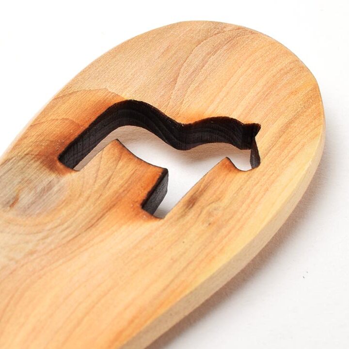 キッチンタオル+木製ナイフ「ホース」レッド