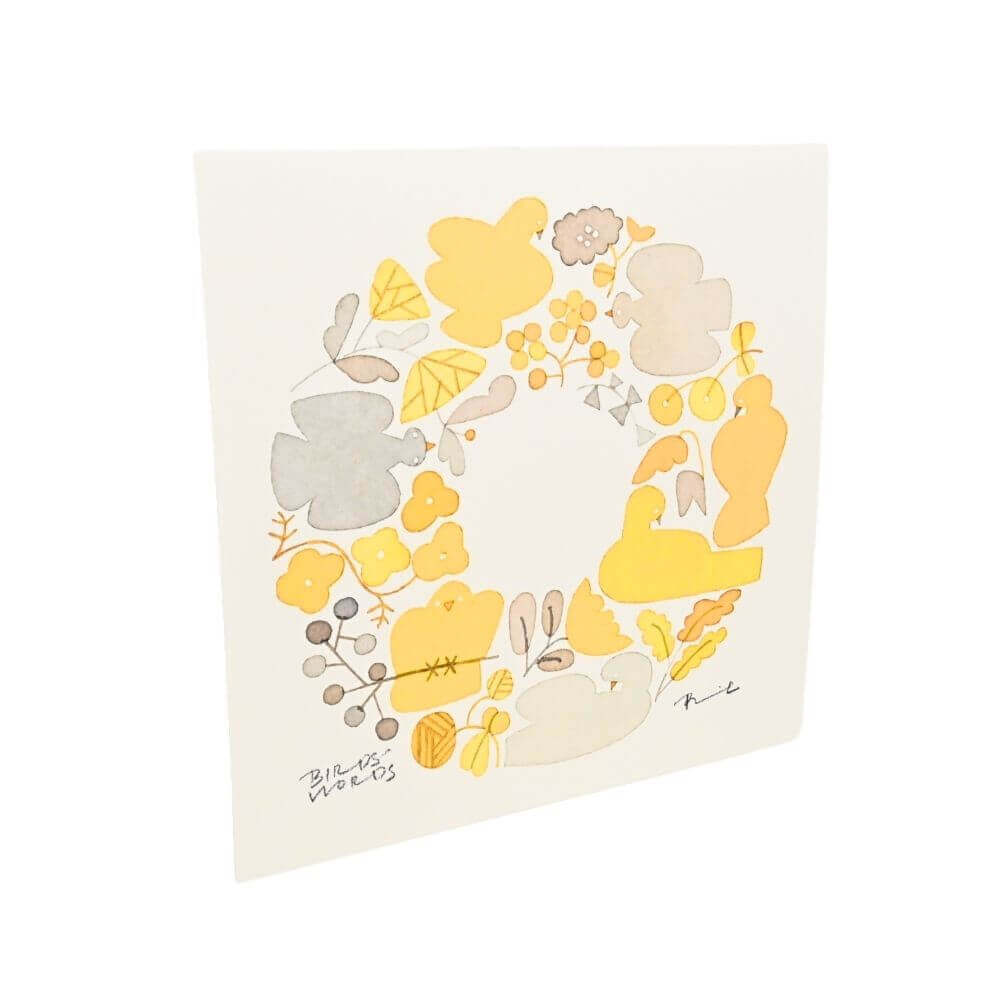 ノルディカニッセ　春ニッセ　春を彩るミモザを持った女の子とクローバーを持った男の子の北欧インテリアセット Spring Series