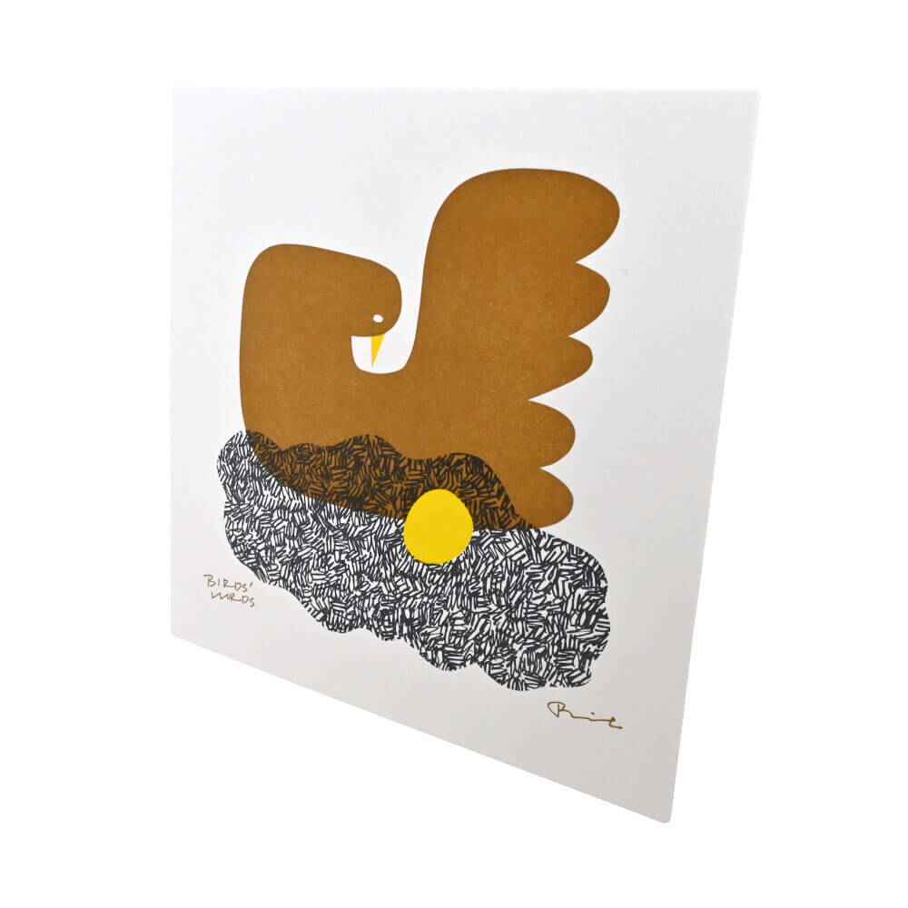 LETTER PRESS POSTER / bird's nest（ポスター/鳥の巣）
