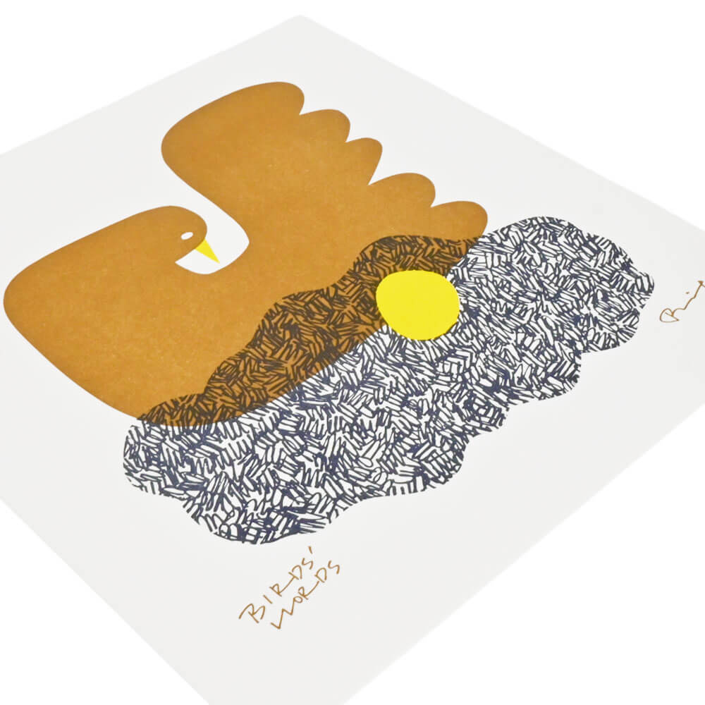 LETTER PRESS POSTER / bird's nest（ポスター/鳥の巣）