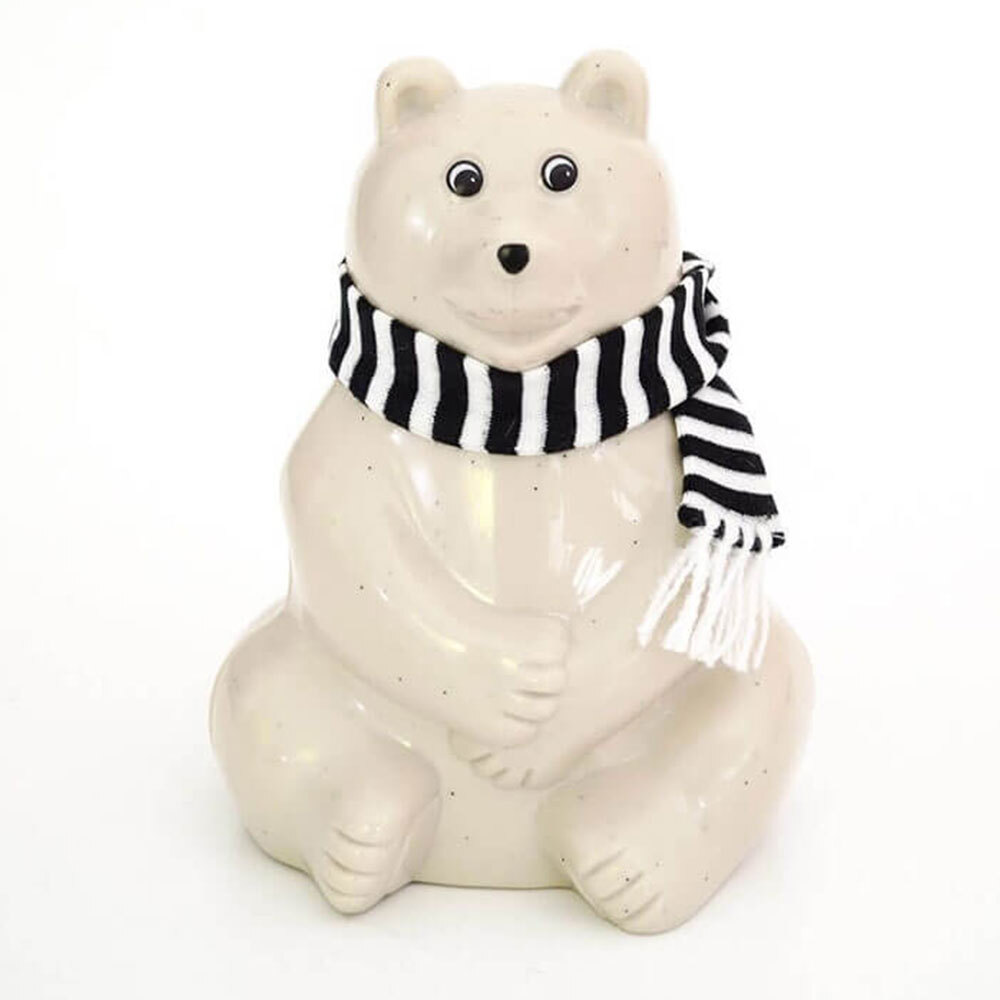 2026マフラー付きフィンランドしろくま貯金箱 polar bear money box　【予約販売　9月中旬以降発送】