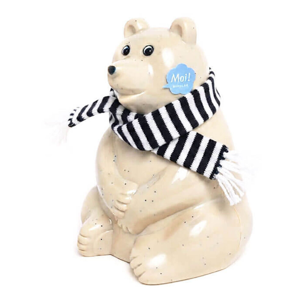 2026マフラー付きフィンランドしろくま貯金箱 polar bear money box　【予約販売　9月中旬以降発送】