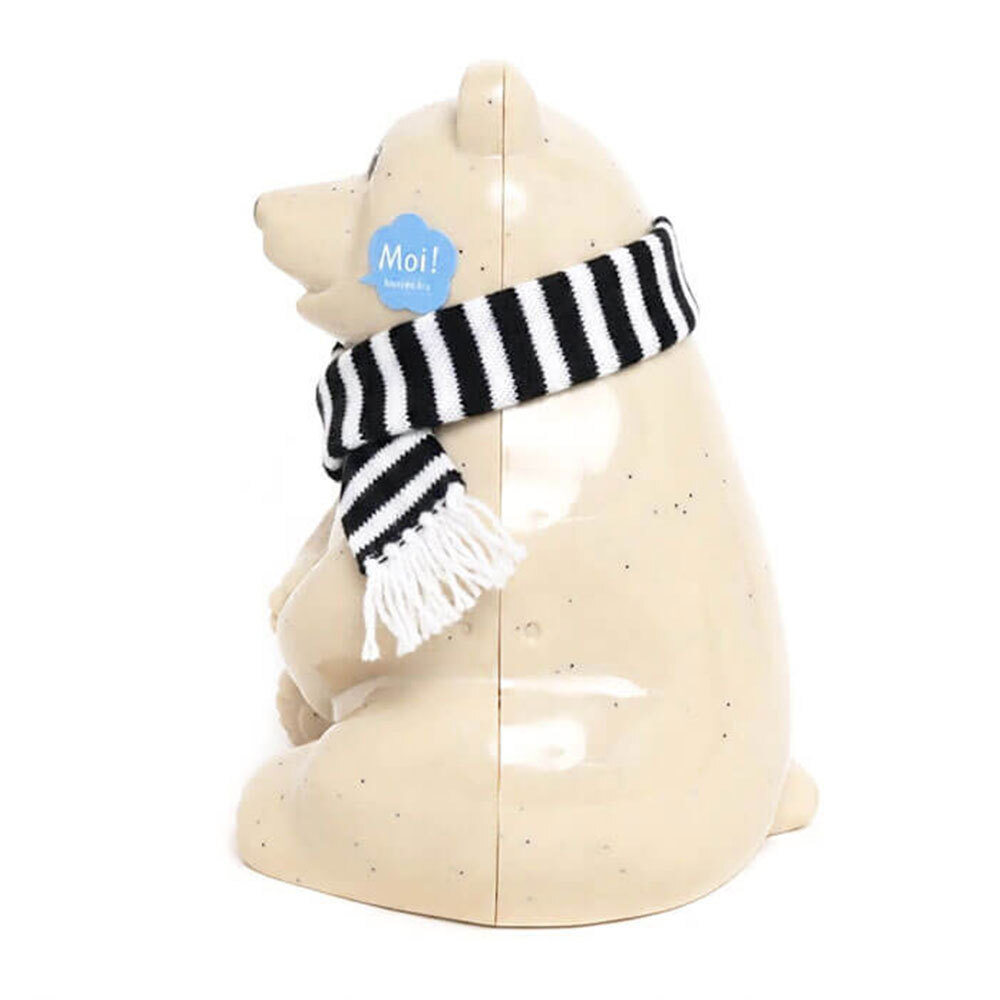 2026マフラー付きフィンランドしろくま貯金箱 polar bear money box　【予約販売　9月中旬以降発送】