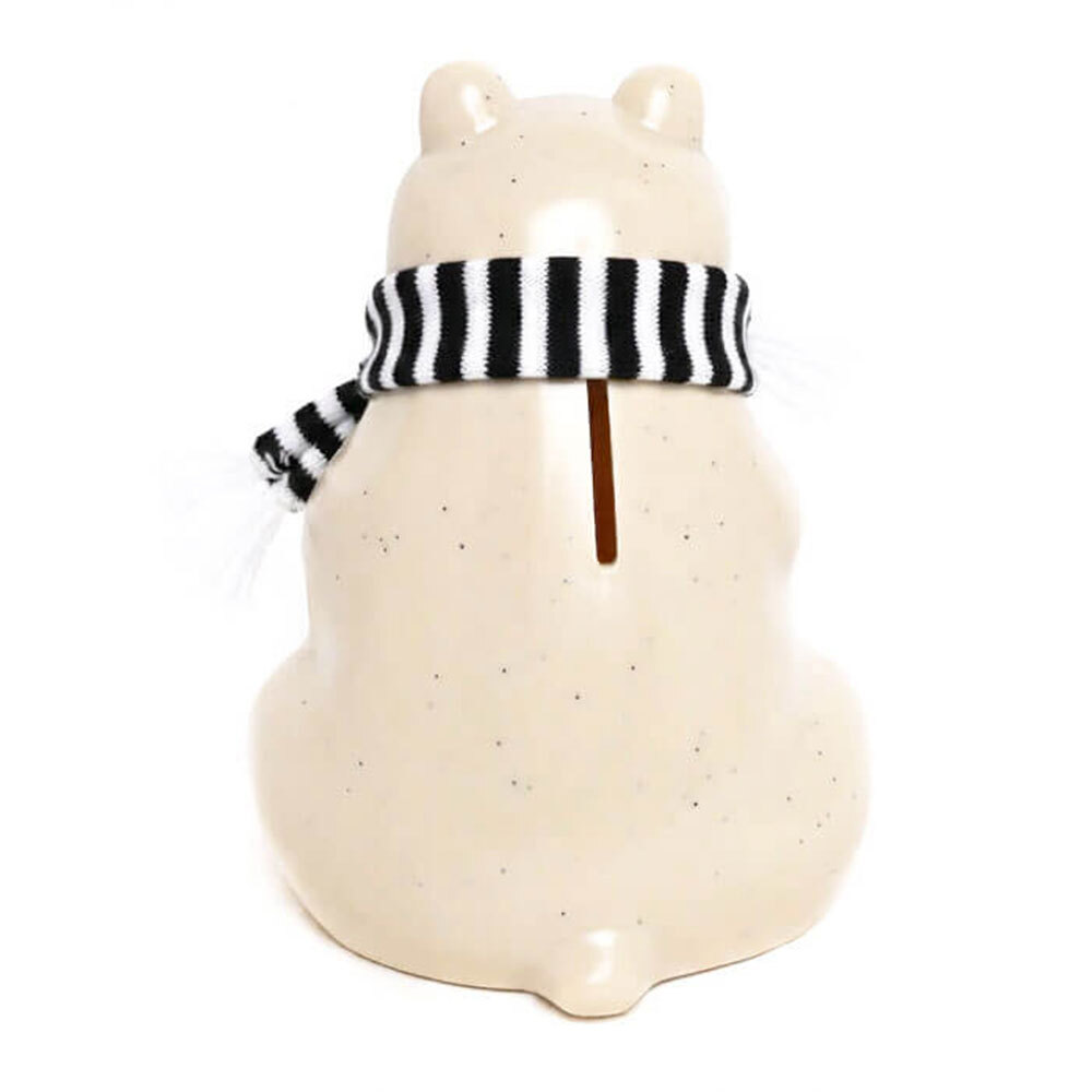 2026マフラー付きフィンランドしろくま貯金箱 polar bear money box　【予約販売　9月中旬以降発送】