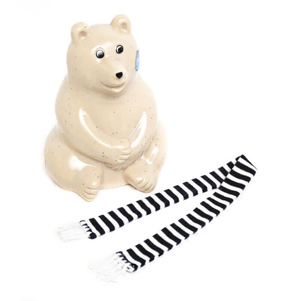 2026マフラー付きフィンランドしろくま貯金箱 polar bear money box　【予約販売　9月中旬以降発送】