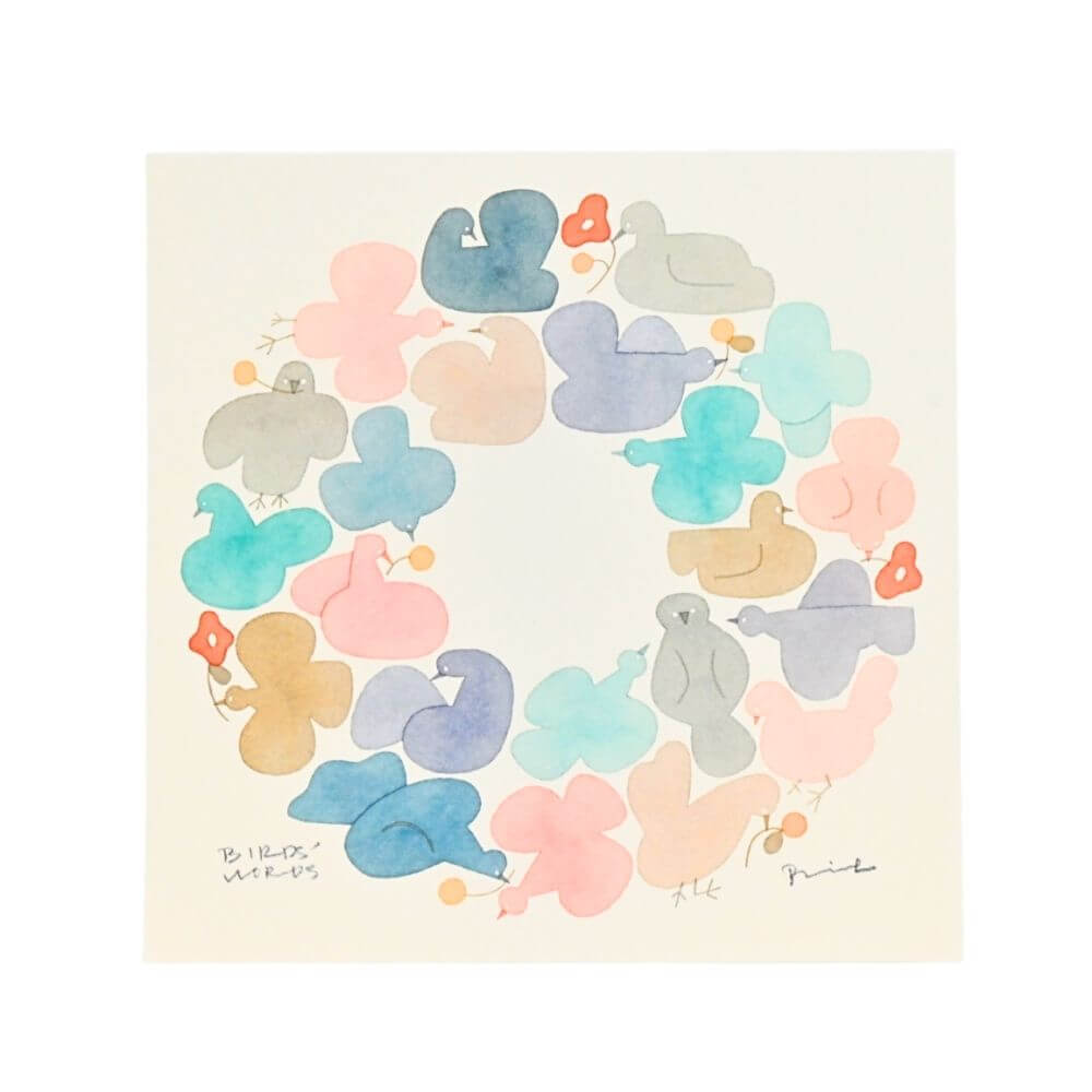 ポスター 15cm / BIRDS WREATH