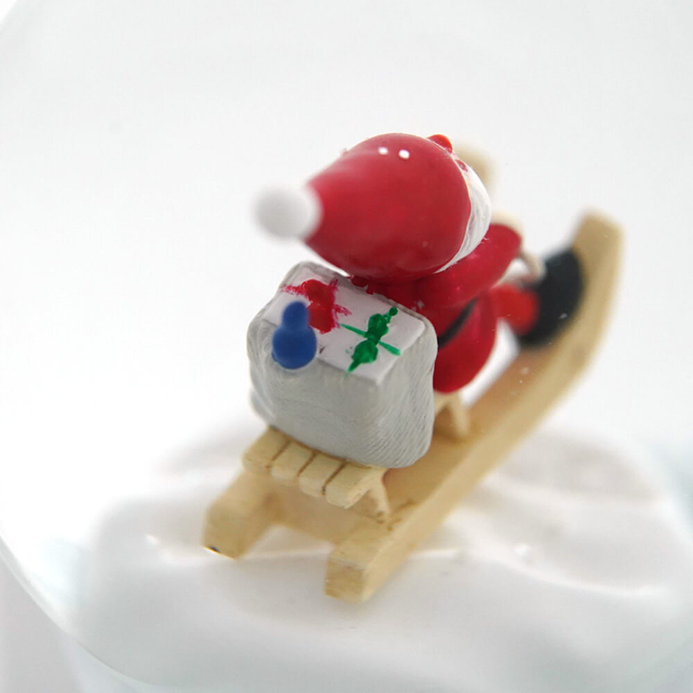 ノルディカニッセ　スノードーム　ミニ　そりに乗ったサンタ