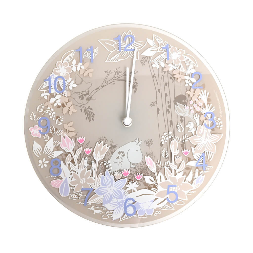 Wall clock　Moomin Picking Flowers