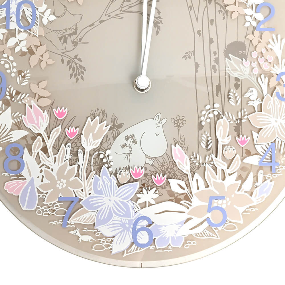 Wall clock　Moomin Picking Flowers