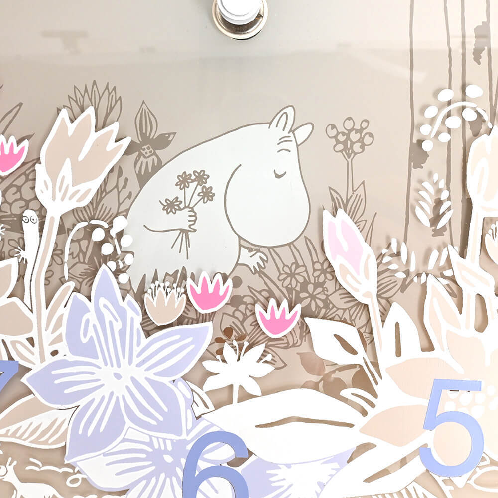 Wall clock　Moomin Picking Flowers