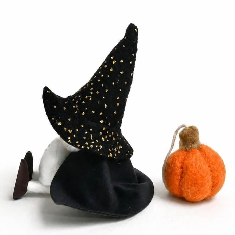 ハロウィン　おばけを抱えたキラキラ帽子の魔法使いサンタ ＆ フェルトのミニかぼちゃセット　te-nori限定　ノルディカニッセ【10月上旬～中旬発送予定】