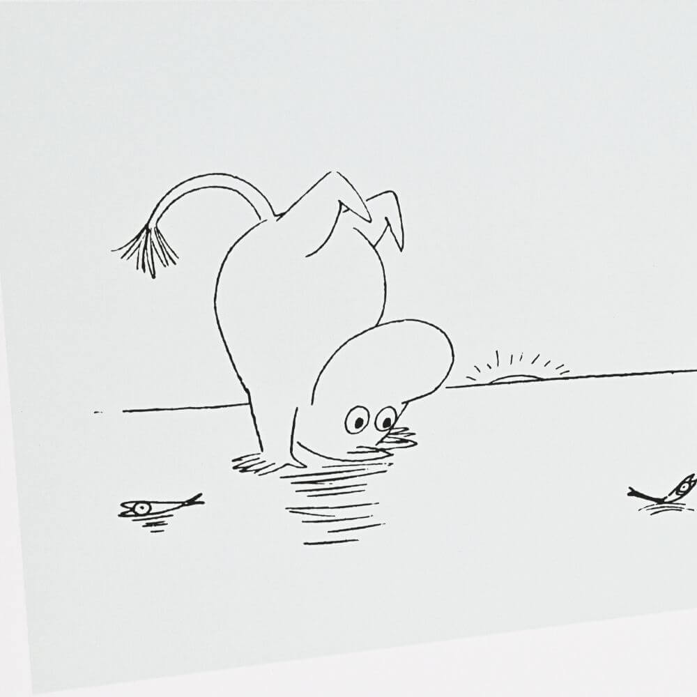 ポスター 21×30 Moomin And Little My On Ice