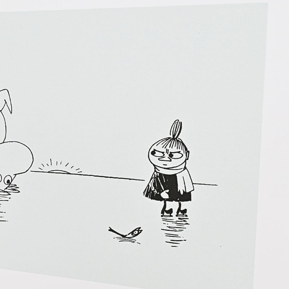 ポスター 21×30 Moomin And Little My On Ice