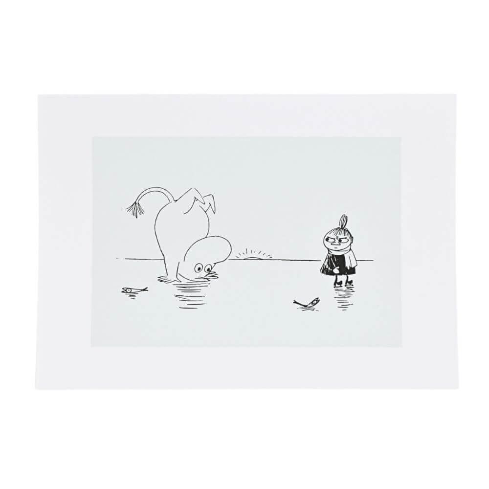 ポスター 21×30 Moomin And Little My On Ice