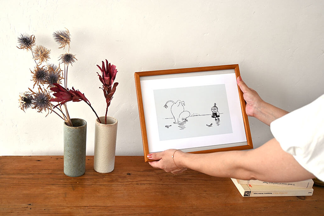 ポスター 21×30 Moomin And Little My On Ice