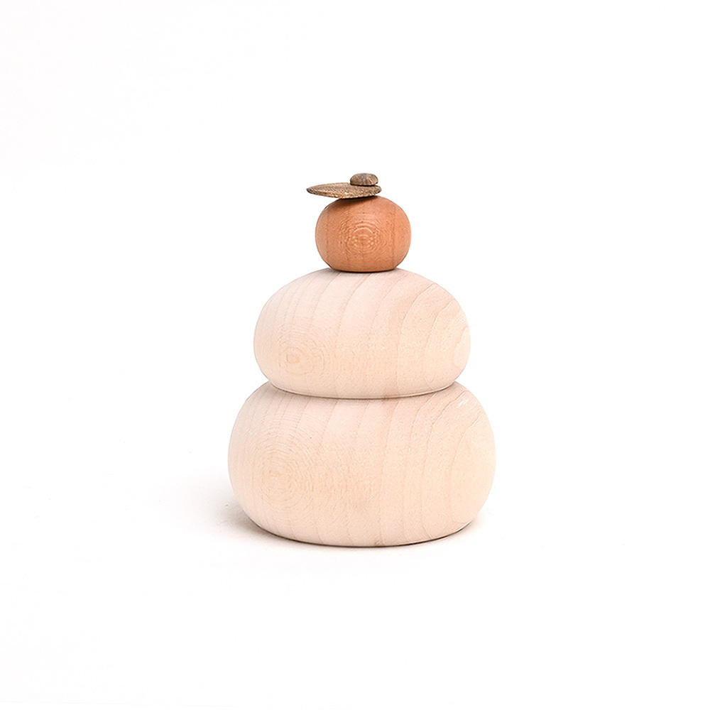 ＜★te-nori限定＞ ノルディカニッセ　プレゼント袋に入ったサンタさんと、木製鏡もちのおしゃれな縁起物セット