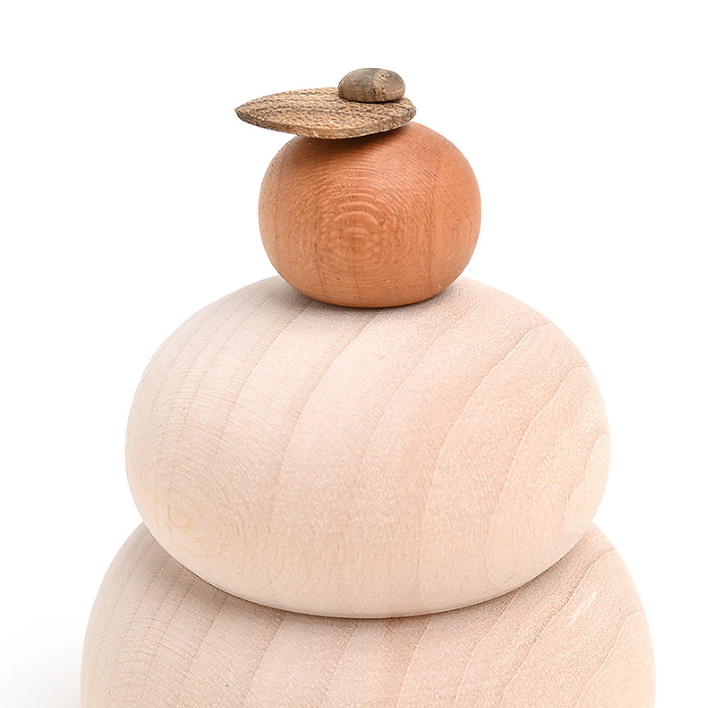 ＜★te-nori限定＞ ノルディカニッセ　プレゼント袋に入ったサンタさんと、木製鏡もちのおしゃれな縁起物セット