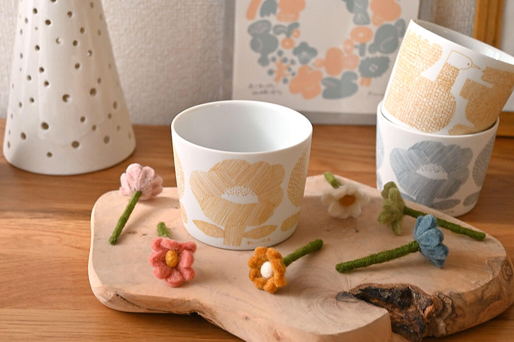 DAY BY DAY CUP [FLOWER] イエロー