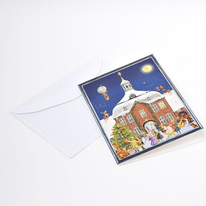 アドベントクリスマスカード　クリスマスの教会