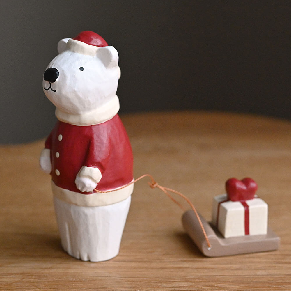 クリスマスシロクマサンタ/ハートプレゼント
