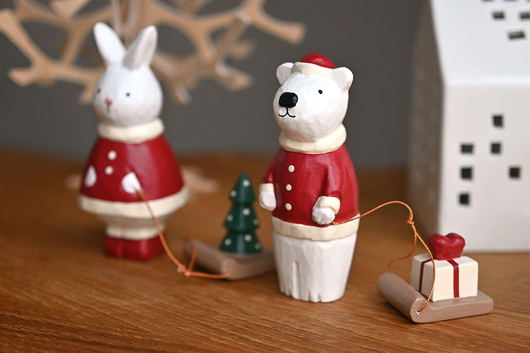 クリスマスシロクマサンタ/ハートプレゼント