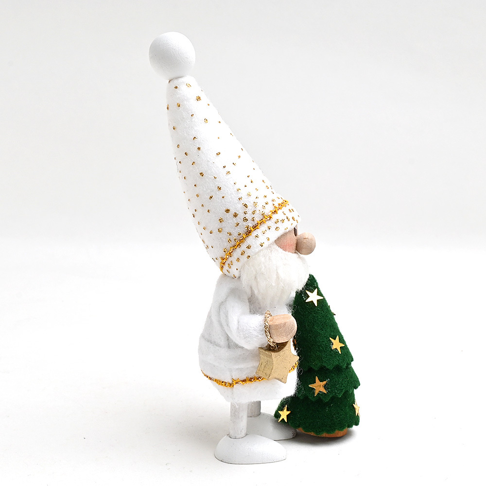 【予約販売】＜★te-nori限定＞ノルディカニッセ　クリスマスツリーを持ったてのりサンタ（お星様）　ライトアップ