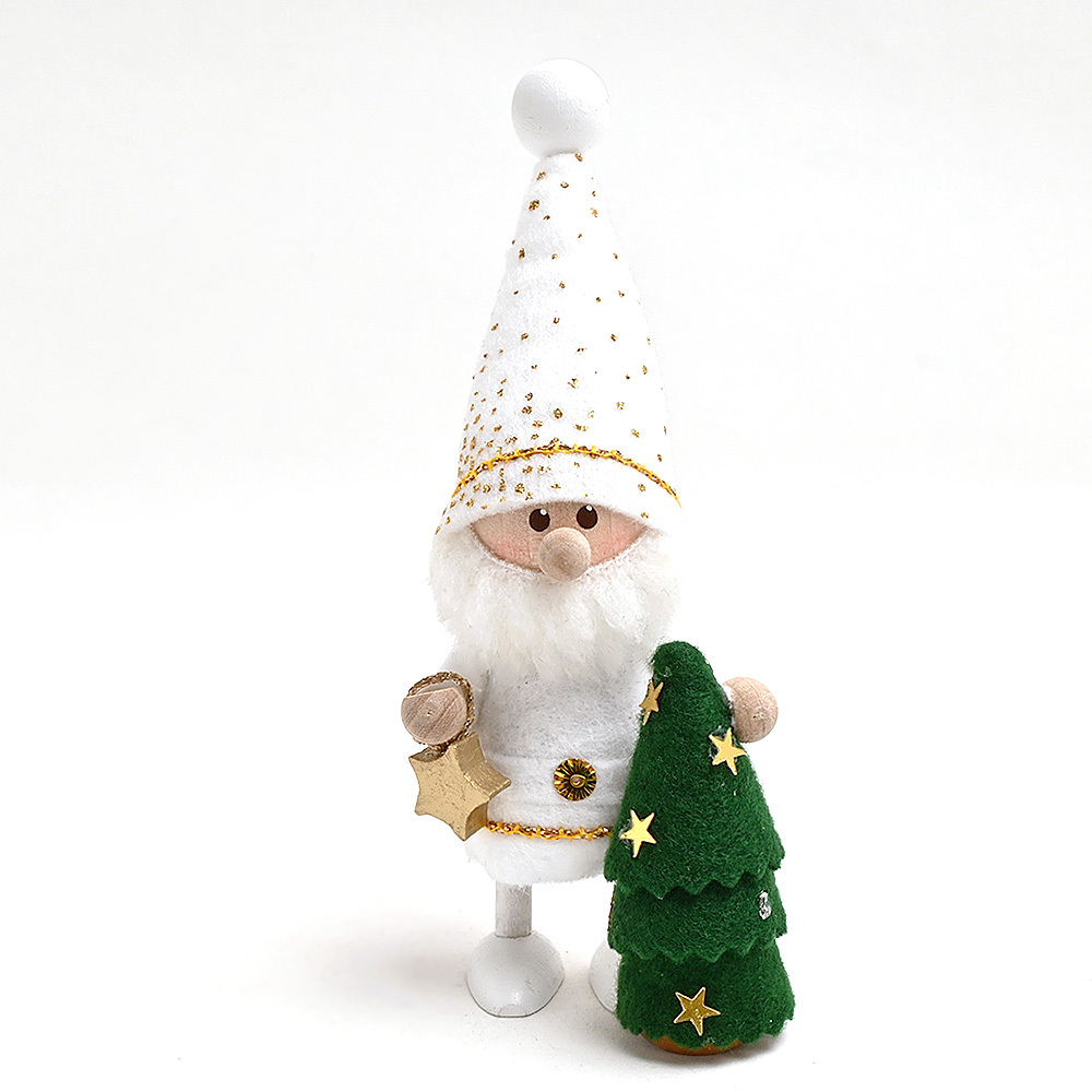【予約販売】＜★te-nori限定＞ノルディカニッセ　クリスマスツリーを持ったてのりサンタ（お星様）　ライトアップ