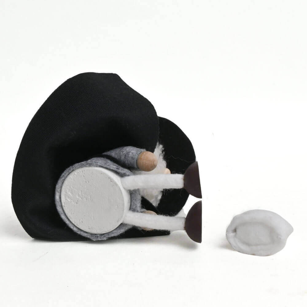 ハロウィン　おばけを抱えたキラキラ帽子の魔法使いサンタ ＆ ほうき ＆ 木のかぼちゃセット　te-nori限定　ノルディカニッセ【10月上旬～中旬発送予定】