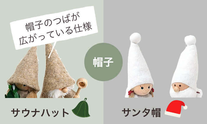 サウナハットとサンタ帽