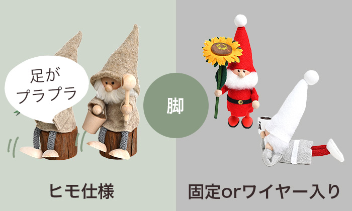 ヒモ仕様と固定orワイヤー入り