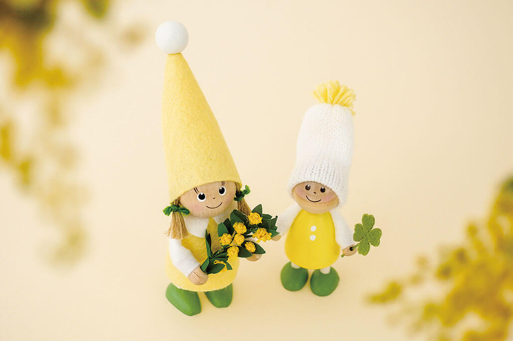 ノルディカニッセ　クローバーを持った小さな男の子 Spring Series