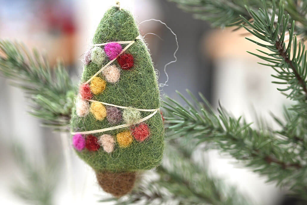 ミニクリスマスツリーデコレーション 3個セット